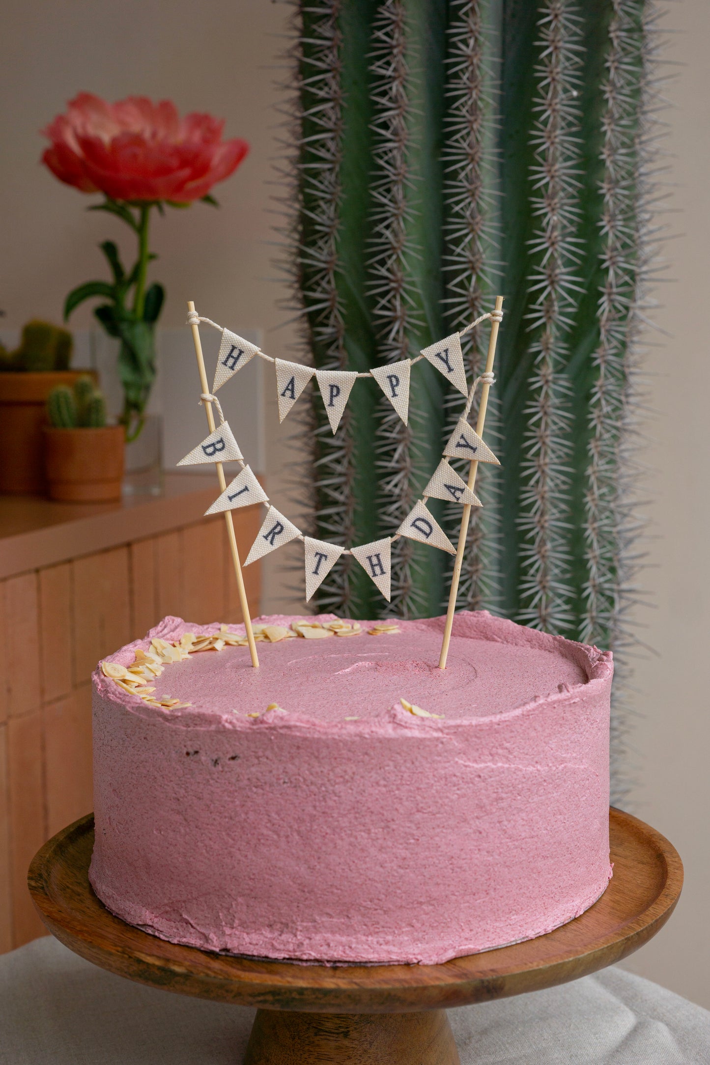 Pistachio Rose Cake (v)