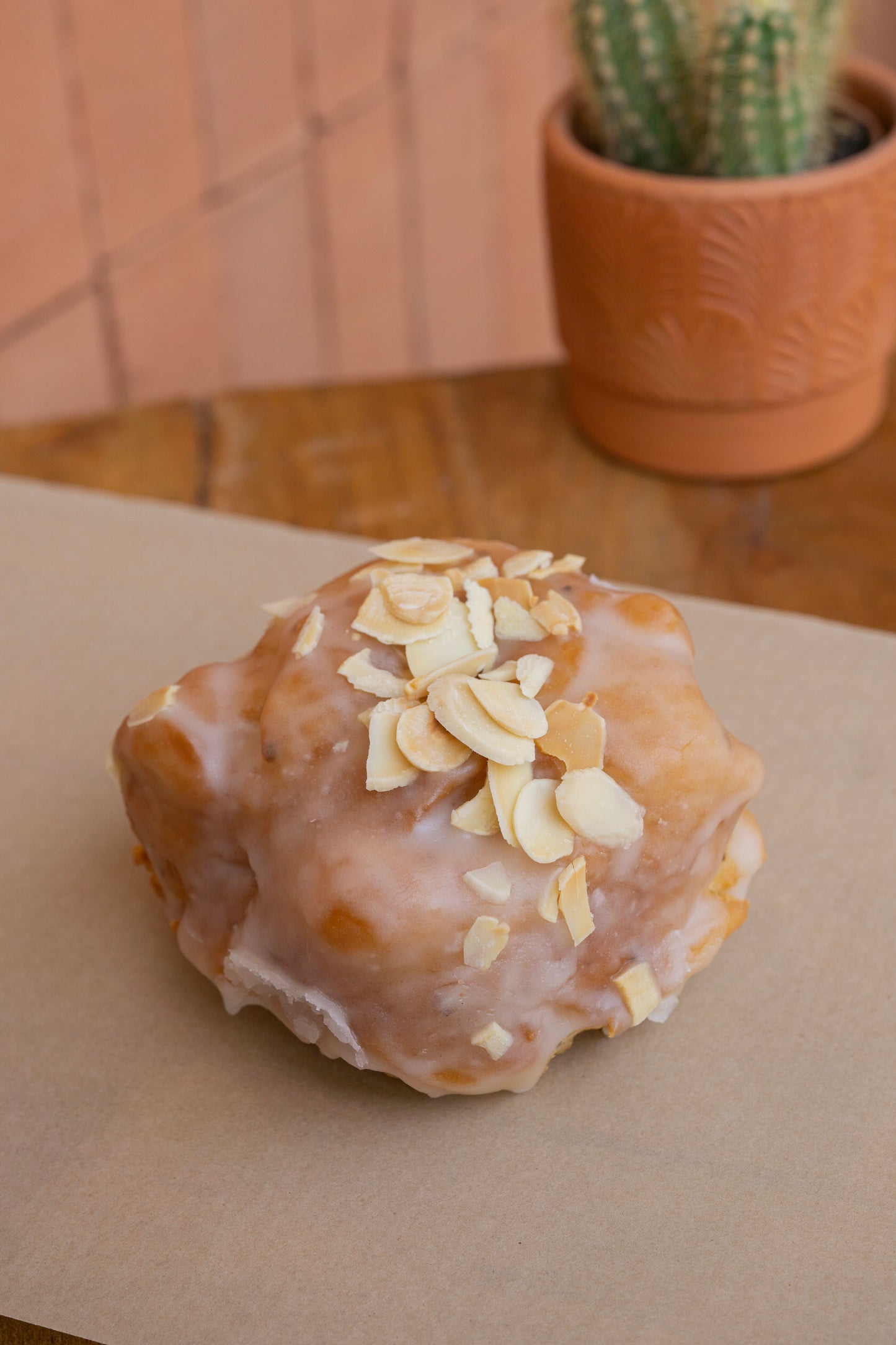 Almond Glazed Doughnut (v)